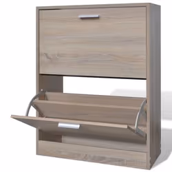 VidaXL 241243, Fermé, Chêne, Aluminium, Plastique, Bois, 2 étagères, Argent, 240 mm