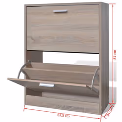 VidaXL 241243 Organisateur pour chaussures Fermé Chêne - Vue supplémentaire 6