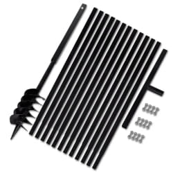 VidaXL Bêche et tarière manuelle 120 mm