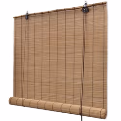 vidaXL Store roulant Bambou Marron 140x160 cm - TU
