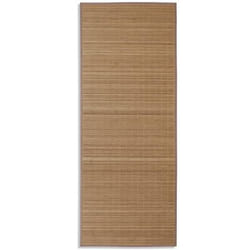 VidaXL 241337 tapis de sol Intérieure Rectangle Bambou, PVC, Polyester, Polypropylène (PP) Marron