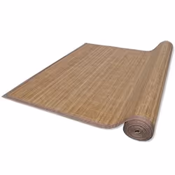 VidaXL 241337 tapis de sol Intérieure Rectangle Bambou, PVC, Polyester, Polypropylène (PP) Marron
