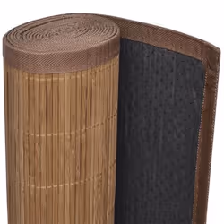 VidaXL 241337 tapis de sol Intérieure Rectangle Bambou, PVC, Polyester, Polypropylène (PP) Marron - Vue supplémentaire 4