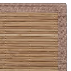 VidaXL 241337 tapis de sol Intérieure Rectangle Bambou, PVC, Polyester, Polypropylène (PP) Marron - Vue supplémentaire 6