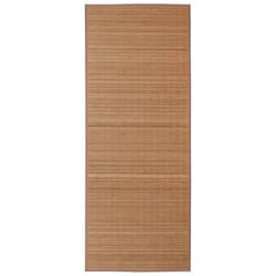 VidaXL 241340 tapis de sol Intérieure Rectangle Bambou, PVC, Polyester, Polypropylène (PP) Marron