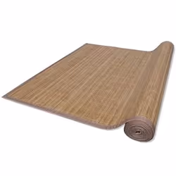 VidaXL 241340 tapis de sol Intérieure Rectangle Bambou, PVC, Polyester, Polypropylène (PP) Marron