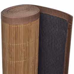 VidaXL 241340 tapis de sol Intérieure Rectangle Bambou, PVC, Polyester, Polypropylène (PP) Marron - Vue supplémentaire 4