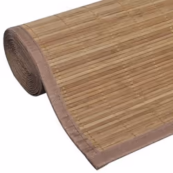 VidaXL 241340 tapis de sol Intérieure Rectangle Bambou, PVC, Polyester, Polypropylène (PP) Marron - Vue supplémentaire 5