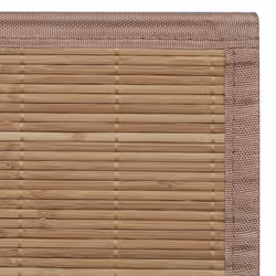 VidaXL 241340 tapis de sol Intérieure Rectangle Bambou, PVC, Polyester, Polypropylène (PP) Marron - Vue supplémentaire 6