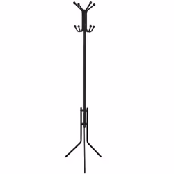 VidaXL 241172, Colonne, Métal, 8 crochet(s), Noir, 410 mm, 410 mm