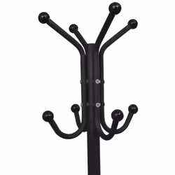 VidaXL 241172 porte-manteaux Colonne 8 crochet(s) Noir