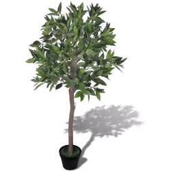 Ce laurier artificiel de 120 cm de haut est un choix idéal pour votre chambre et bureau.Les 546 feuilles ont de légères varia ...