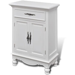 Armoire avec 2 portes et 1 tiroir Bois Blanc Vidaxl