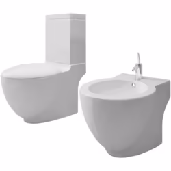Cet ensemble de bidet et toilette moderne au design intemporel apportera une touche de style partout où il sera placé. L'abat ...
