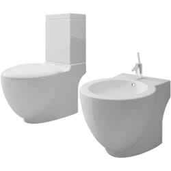 Vidaxl - Ensemble de bidet et toilette Céramique Blanc