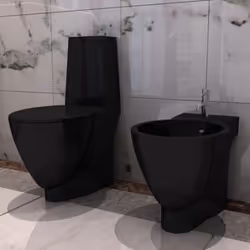 Cet ensemble de toilette et bidet au design épuré et moderne apportera une touche de style à votre salle de bain. L'abattant ...