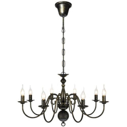 Vidaxl - Lustre en métal noir antique 8 x E14 ampoules