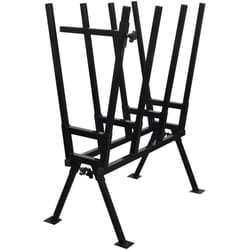 vidaXL Tréteau enduit de poudre noir pour travail en bois