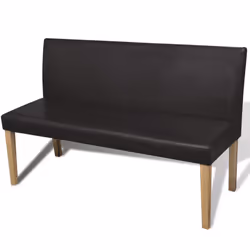 VidaXL Kunstledersofa Braune Lederbank