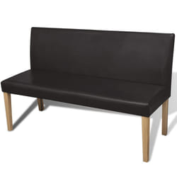 VidaXL Kunstledersofa Braune Lederbank établi d'intérieur