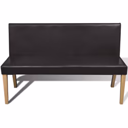 VidaXL Kunstledersofa Braune Lederbank établi d'intérieur