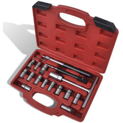 vidaXL Ensemble de couteau de siège d'injecteur diesel 17 pcs
