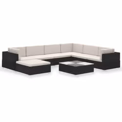 Cet ensemble de meuble de jardin en résine tressée combine le style et la fonctionnalité. Il sera un excellent point central  ...