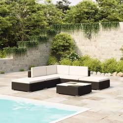 Cet ensemble de meuble de jardin en résine tressée est une parfaite combinaison de style et de fonctionnalité. Il sera le poi ...