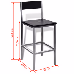 VidaXL 241495 ensemble de meuble de salle à manger et de cuisine - Vue supplémentaire 4