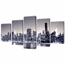 Ce set de 5 toiles imprimées sera idéal pour décorer votre salon, salle à manger, chambre à coucher, etc. En toile de haute q ...
