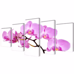 Set de toiles murales imprimées Orchidée 200 x 100 cm - TU