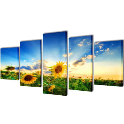 vidaXL Toiles imprimées Tournesols 200 x 100 cm