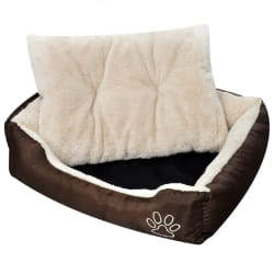 Lit vidaXL Taille M - Marron Beige