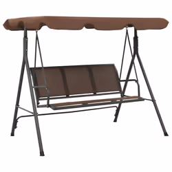 vidaXL Balancelle de jardin avec auvent Café - TU