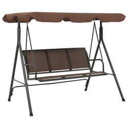 vidaXL Balancelle de jardin avec auvent Café - TU