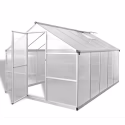 vidaXL Serre renforcée en aluminium avec cadre de base 7,55 m² - TU