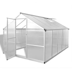 vidaXL Serre renforcée en aluminium avec cadre de base 7,55 m² - TU