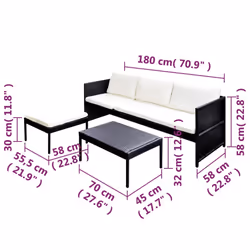 VidaXL 41382 ensemble de meubles de jardin - Vue supplémentaire 7
