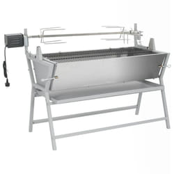 Vidaxl - Broche à rôtir de barbecue Fer et acier inoxydable