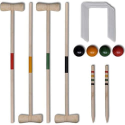 vidaXL Ensemble de croquet en bois pour 4 joueurs