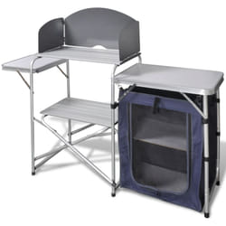 Vidaxl - Unité de cuisine de camping pliable avec pare-vent Aluminium
