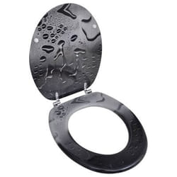 VidaXL 141482 siège de toilette Abattant rigide Panneaux MDF Noir