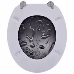 VidaXL 141482 siège de toilette Abattant rigide Panneaux MDF Noir - Vue supplémentaire 6