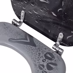 VidaXL 141482 siège de toilette Abattant rigide Panneaux MDF Noir - Vue supplémentaire 7