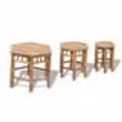 vidaXL Tabourets de jardin lot de 3 bambou - TU
