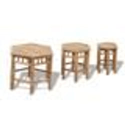 vidaXL Tabourets de jardin lot de 3 bambou - TU