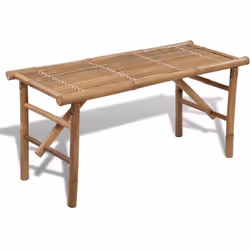 vidaXL Banc de jardin pliable 118 cm Bambou - TU