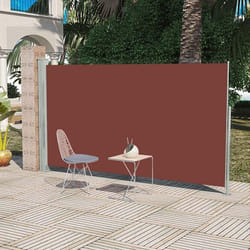 vidaXL Auvent latéral rétractable de patio 160 x 300 cm Marron - TU