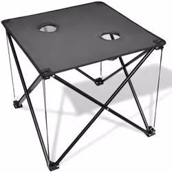 Cette table de camping pliable avec un sac de transport pratique est adaptée pour une utilisation intérieure et extérieure. G ...
