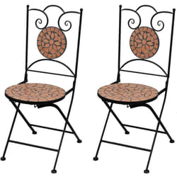 VidaXL 41529 chaise d'extérieur Terrace Vitrocéramique, Fer Terre cuite